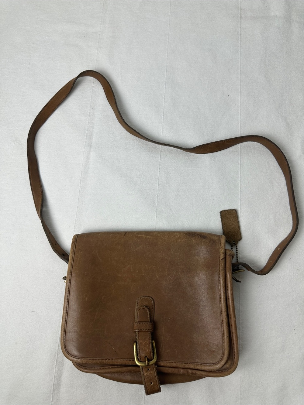 Vintage 70s Coach Crossbody Bag with Buckle